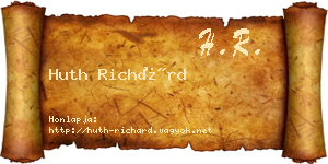 Huth Richárd névjegykártya